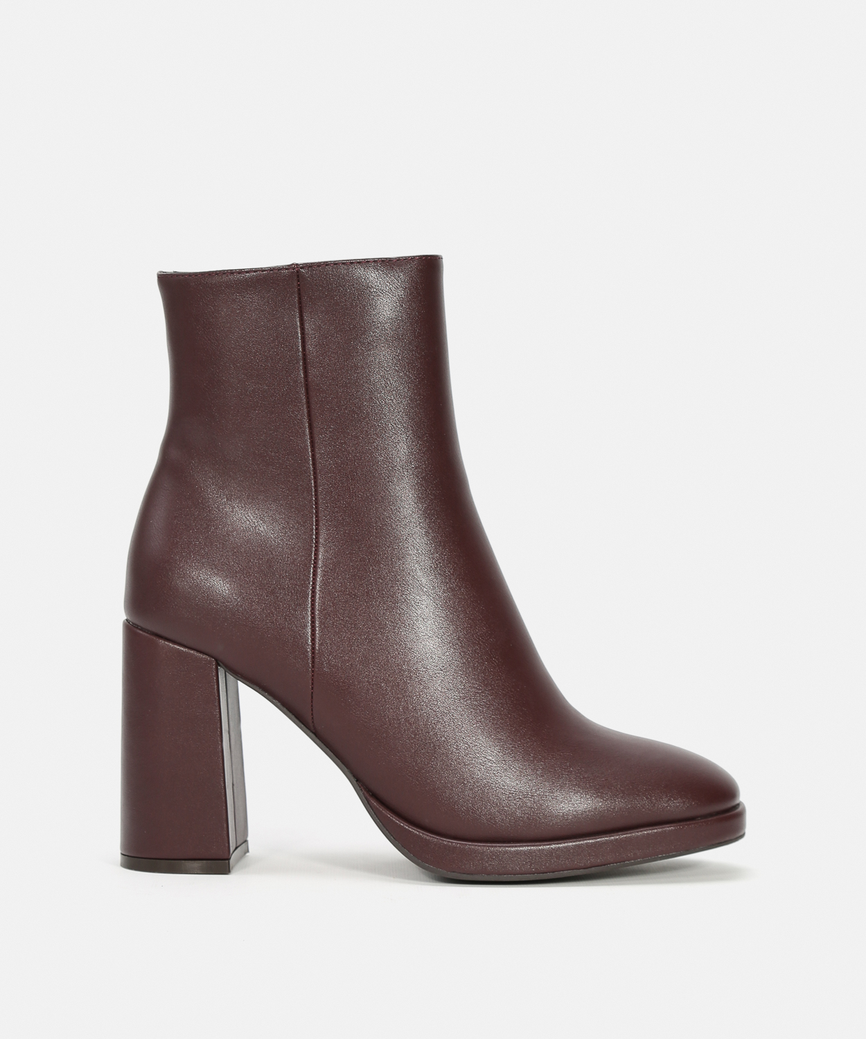 Botines tacón burdeos image number null